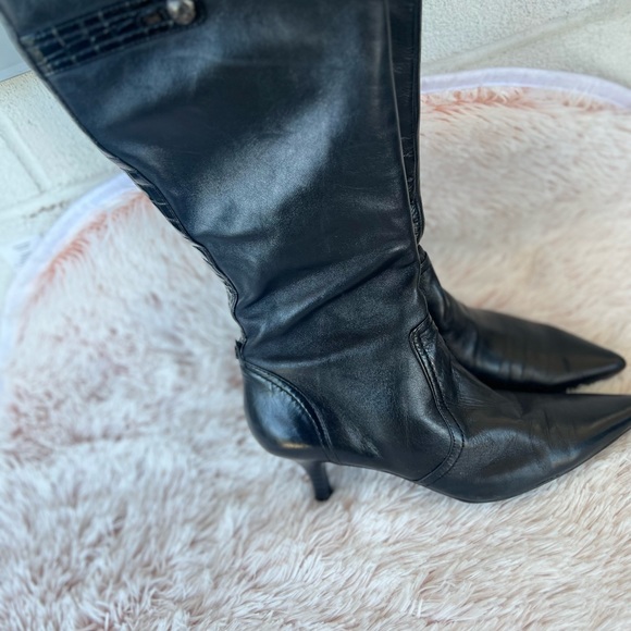 Anne Klein iflex Vintage knee length Black Boots - Picture 2 of 5